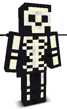 Front of Skelet's Minecraft skin